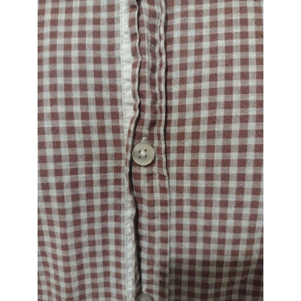 Hickey Freeman Shirt Men’s Large L Cotton Button Down Long Sleeve Red Gray - Picture 4 of 12
